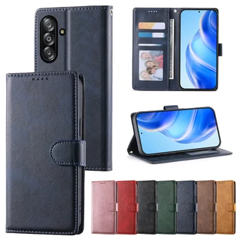 Galaxy A56: Leder Flip Case Wallet Cover