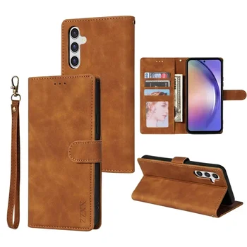 Galaxy S21 FE: Brieftasche Karte Slot Flip Ledertasche Rand
