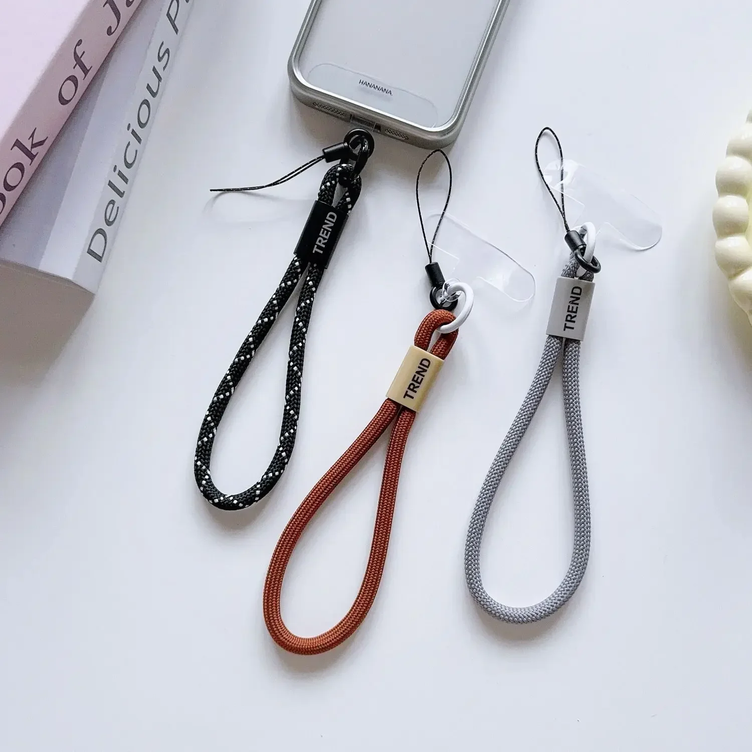 Telefon-Lanyard, Telefon-Handgelenk-Riemen, Schlüsselanhänger, zum Aufhängen, Anti-Verlust-Seil, buntes gewebtes Lanyard – Bild 2