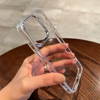 iPhone 12 Pro: Luxus klare Silikon Handy hülle stoß feste transparente Stoßstange Rückseite