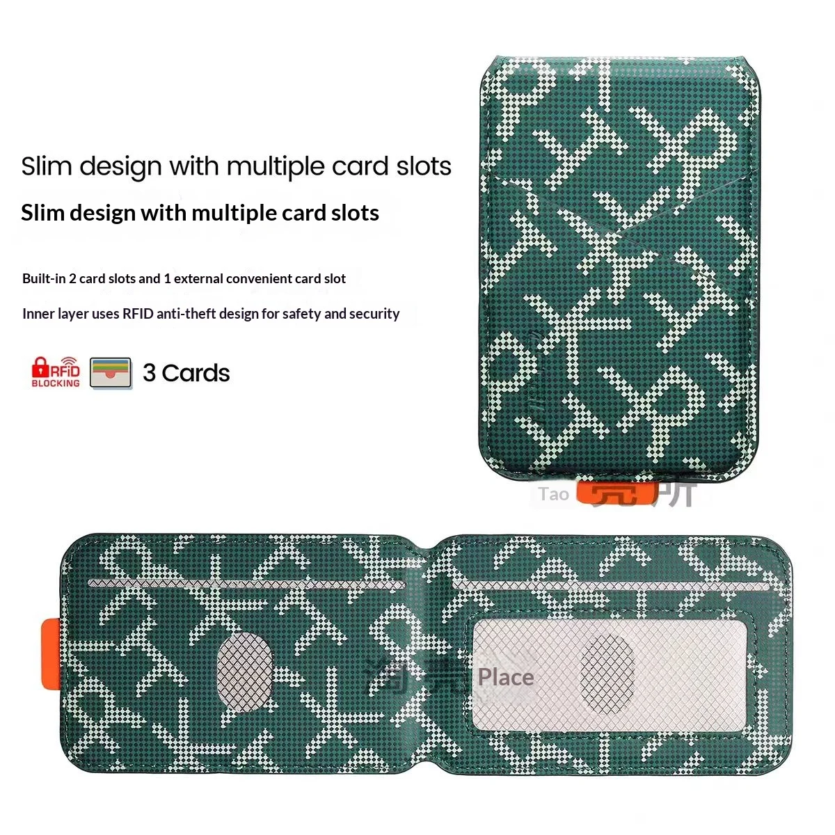 Leder-Handyhülle mit Magnetischer Kartenhalterung für iPhone 18 16 15 14 13 12 17 Pro Max, Magsafe-kompatibel, Starke – Bild 4