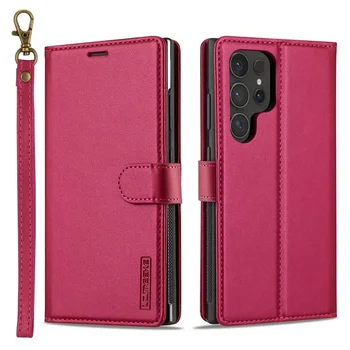 Galaxy S25 Edge: Ledertasche Magnetische Flip Wallet