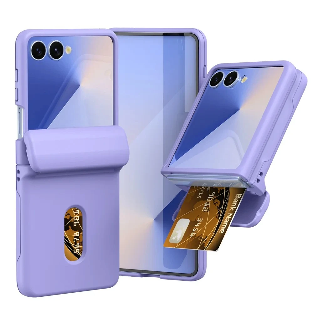 Galaxy Z Flip7: Brieftaschenhülle mit Kartenfach & Scharnierschutz Flip7 Flip6 Flip5 Flip4 Flip8 Handyhülle