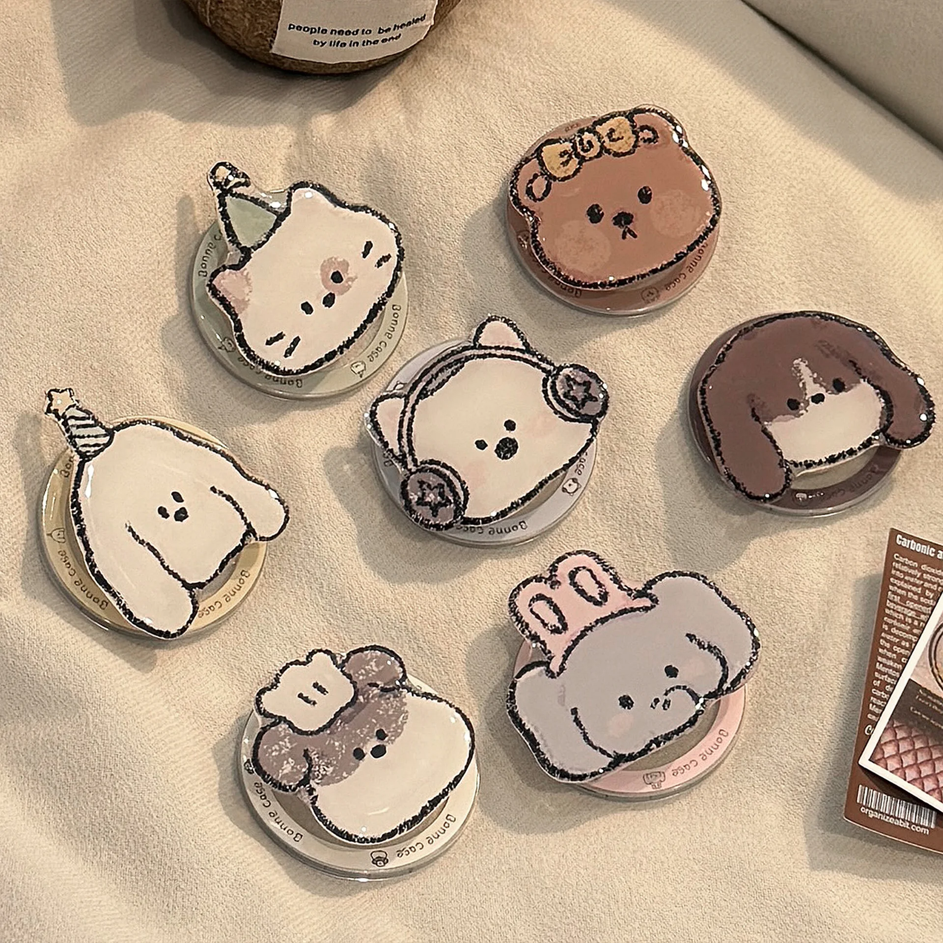 Koreanischer Cartoon-Tier-Faltbarer Halter für magnetische Handyhalterungen Griptok Grip Tok Ständer für iPhone Samsung – Bild 2