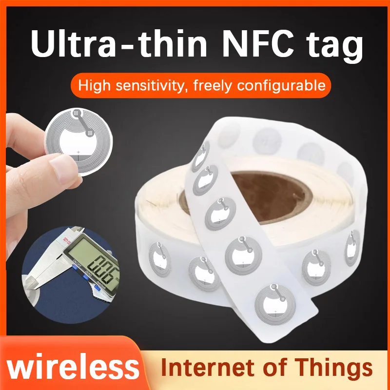 50 Stück] 215NFC elektronisches Tag Handy NFC Ntag runde Karte Spielkarte Schnellzugriffskommando Musikwand-Sharing iOS-Schnellzugriff