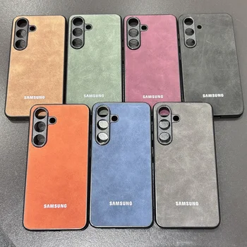 Galaxy S22: Luxuriöse Lammfell-Leder-Handyhülle Weiche Lammfell-Hülle