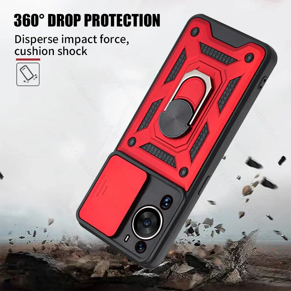 Rüstung stoßfest Slider Objektiv Fall 4G magnetische Halter Ring schützen Fundas auf P60Pro 4G – Bild 5