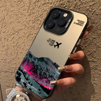 iPhone 11 Pro: Mountain Peak Flugzeug-Handyhülle Shockproof Sunset IMD Cover