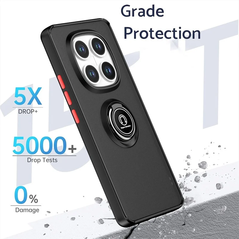 Rüstung Stoßfest Fall Hinweis 14 Pro 5G 4G Matte Harte PC Zurück Abdeckung Ring Ständer Halter Funda Coque – Bild 5