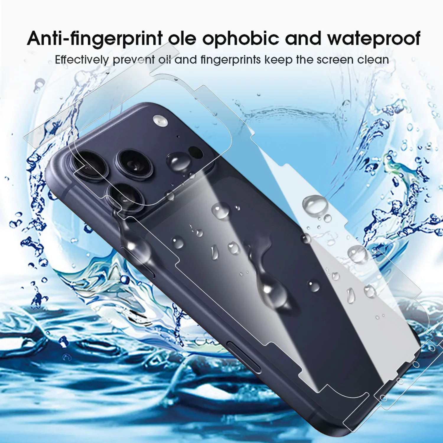 Rückseite + Rahmen-Hydrogel-Folie, klarer, vollständiger Schutz, Rand, seitlicher Rückenschutz, weiche Filme, kein Glas – Bild 5