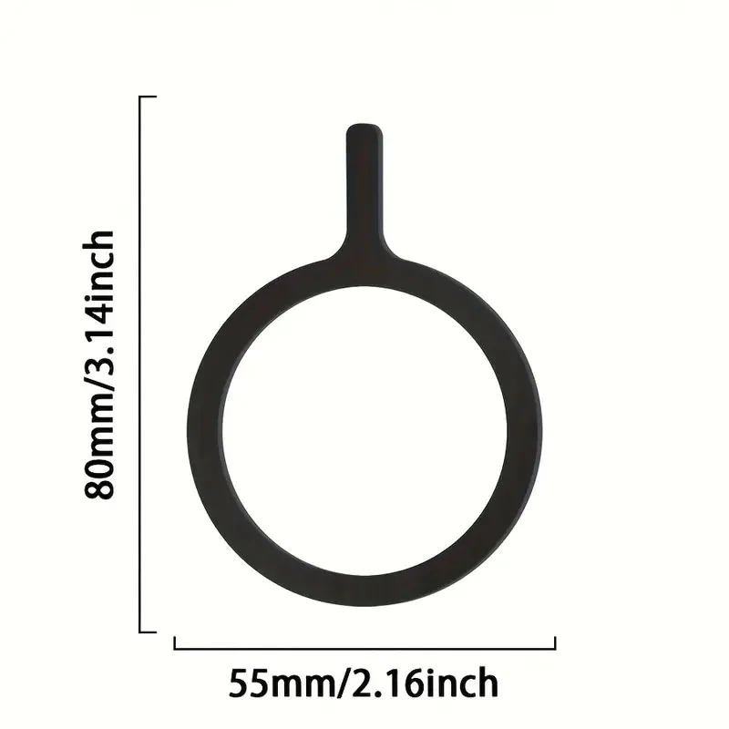 Universeller Magnet-Aufkleber, magnetischer Adapterring, geeignet für Magsafe IPhone, kabelloses Laden, Handy, runder – Bild 6