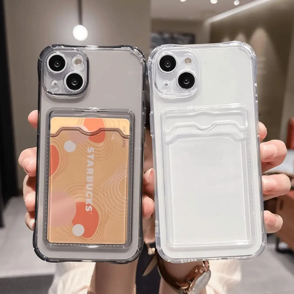 iPhone SE (2020/2022): Transparente Kartenhalter-Handyhülle Cover