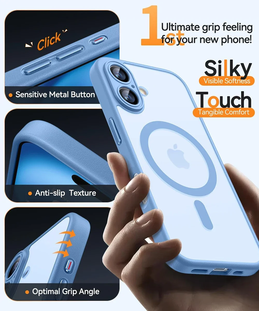 Magnetic Luxury Matte Translucent Armor Shockproof Case For Magsafe Wireless Charge Cover – Bild 5