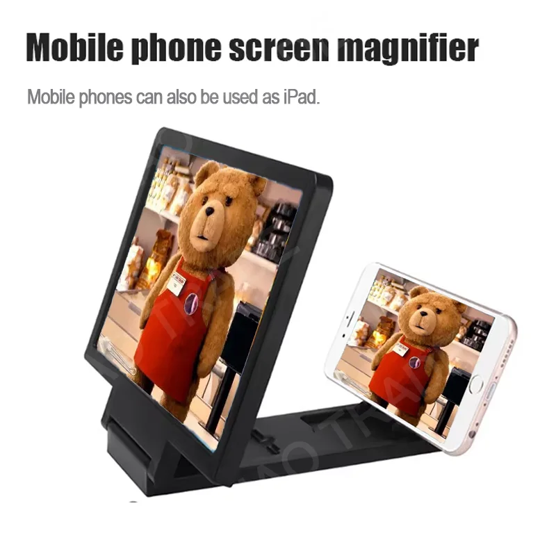 NEUE 3D Bildschirm Verstärker Handy HD Bildschirm Video Glas Stehen Lupe Für Telefon Vergrößert Bildschirm Telefon Ständer Halterung – Bild 2