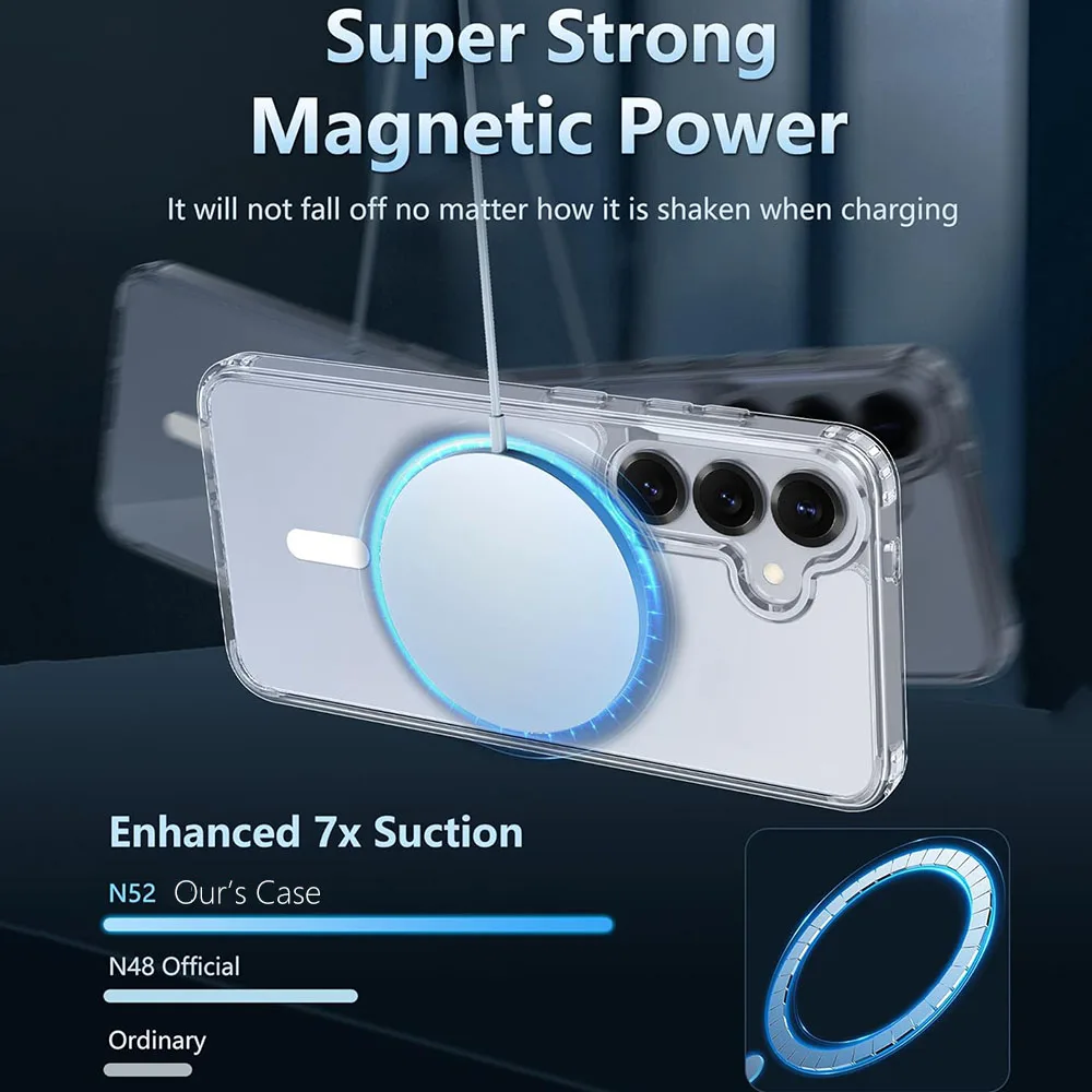 Stoßfeste transparente Hülle Handyhülle für Magsafe magnetische transparente Schutzhülle. – Bild 3