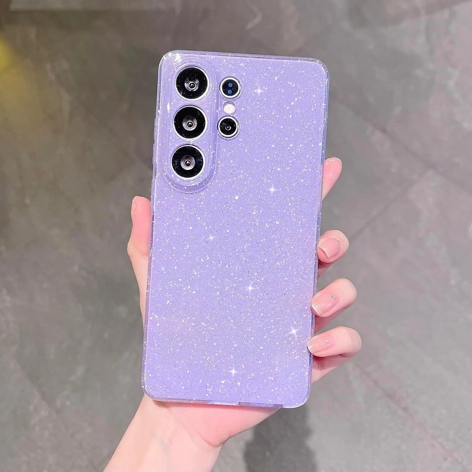Galaxy S24 Ultra: Glitzerhülle Niedliche Ästhetische Bling Handyhülle für Frauen und Mädchen Zubehör