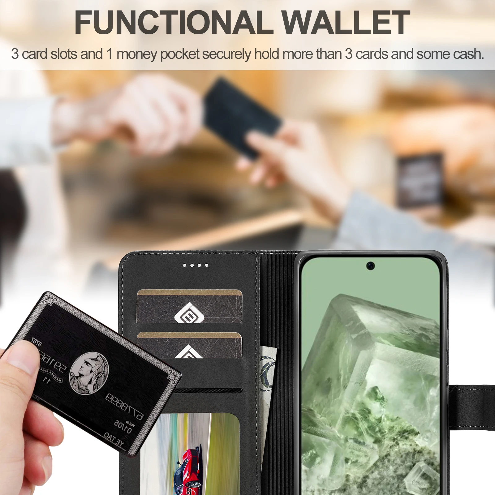 Business-Lederhülle 9Pro 10Pro Flip Wallet Kartenhalter Handyhülle – Bild 3