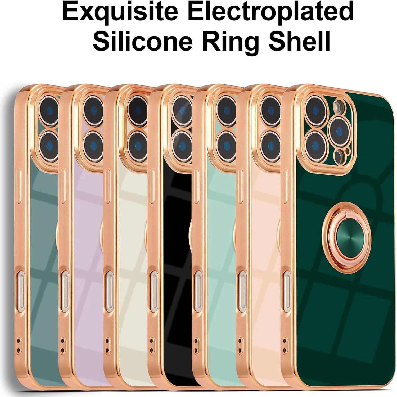 iPhone 13: 360 Rotation Ring Ständer Halter Ständer Telefon Fall Silikon Abdeckung Funda