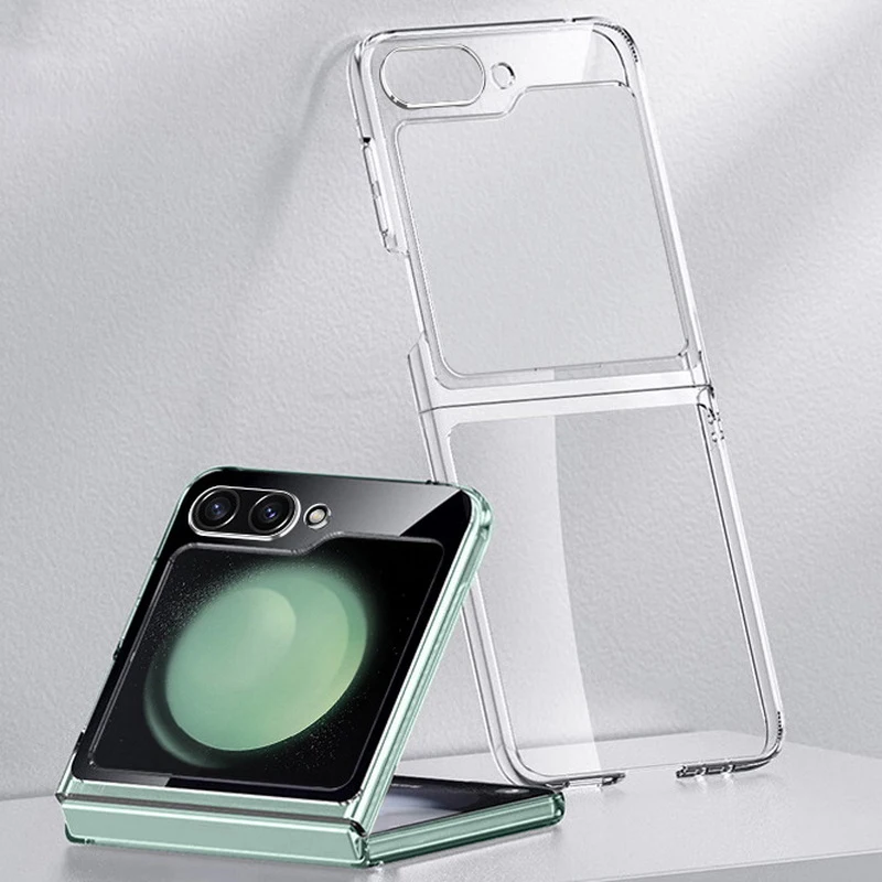 Galaxy Z Flip6: Flip7 FE Flip5 Flip4 Flip6 Transparente Handyhülle Stoßfeste Harte Klare Schutzhülle