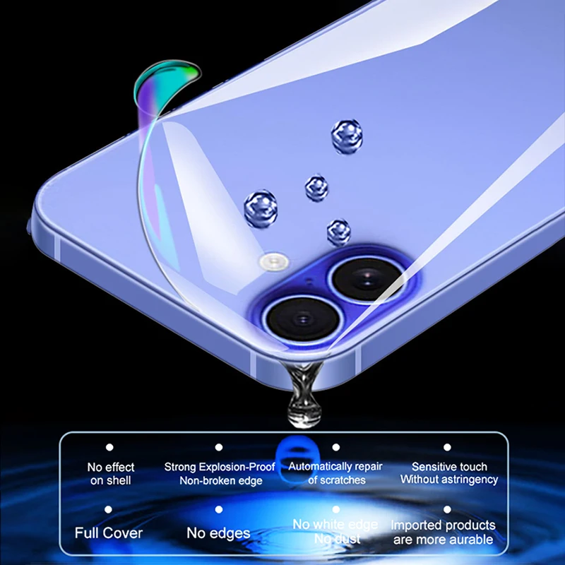4-1Pcs Zurück Hydrogel Film Soft Clear Screen Protector Telefon Zubehör – Bild 5