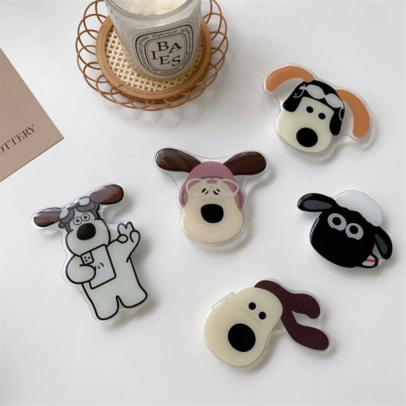 Cartoon Niedlicher Hund Faltbarer Fingerring Griptok Telefonhalter für IPhone 16 15 Samsung Support Socket Pocket Grip – Bild 2