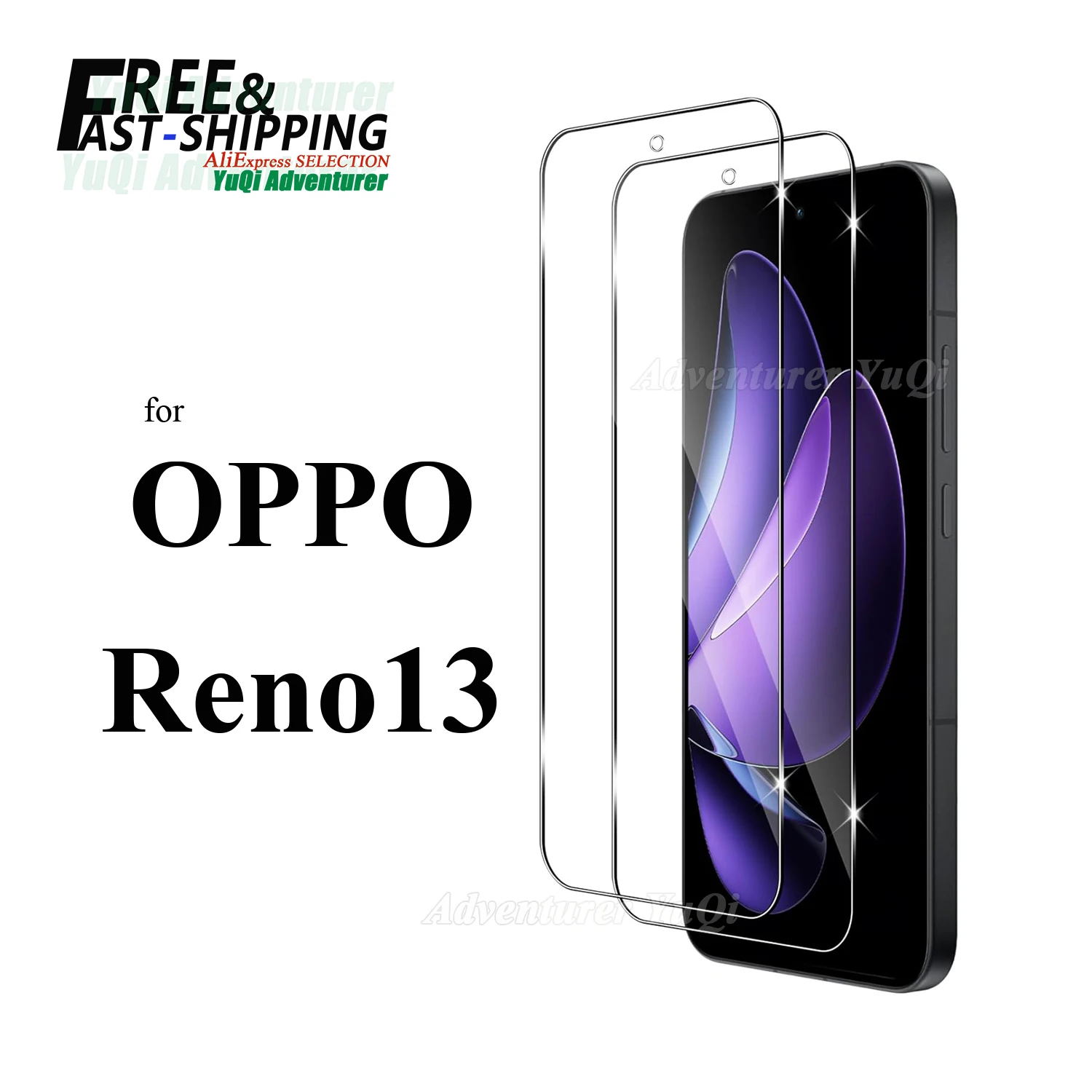 Oppo Reno 13: Displayschutzfolie Reno13 6,59 Zoll Gehärtetes Glas HD 9H Transparent Klar Kratzfest Hüllenfreundlich