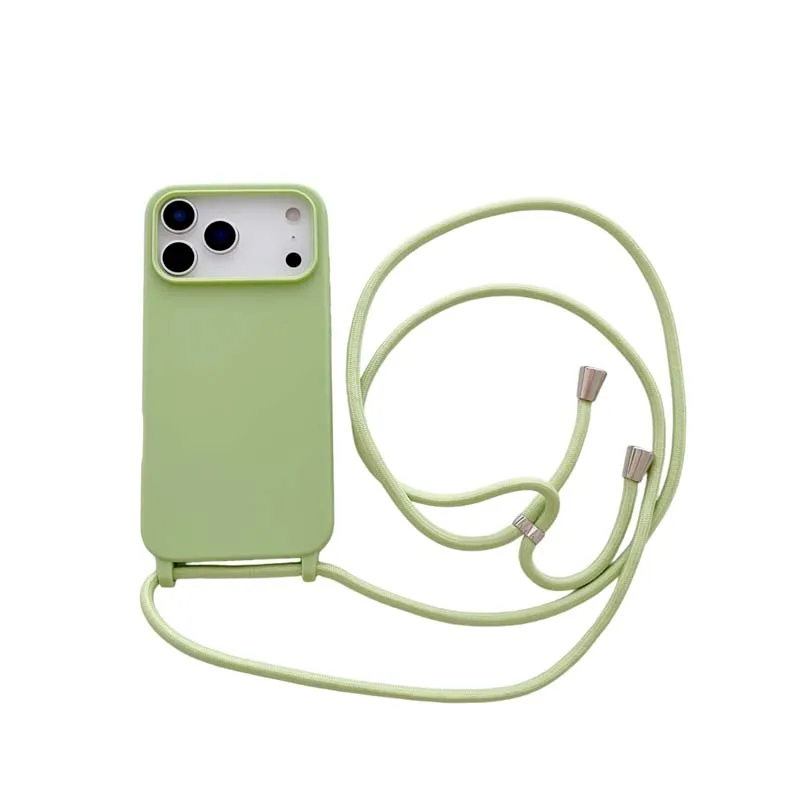Luxus Strap Lanyard Telefon Fall Candy Farbe weiche Silikon TPU Abdeckung Shell – Bild 6