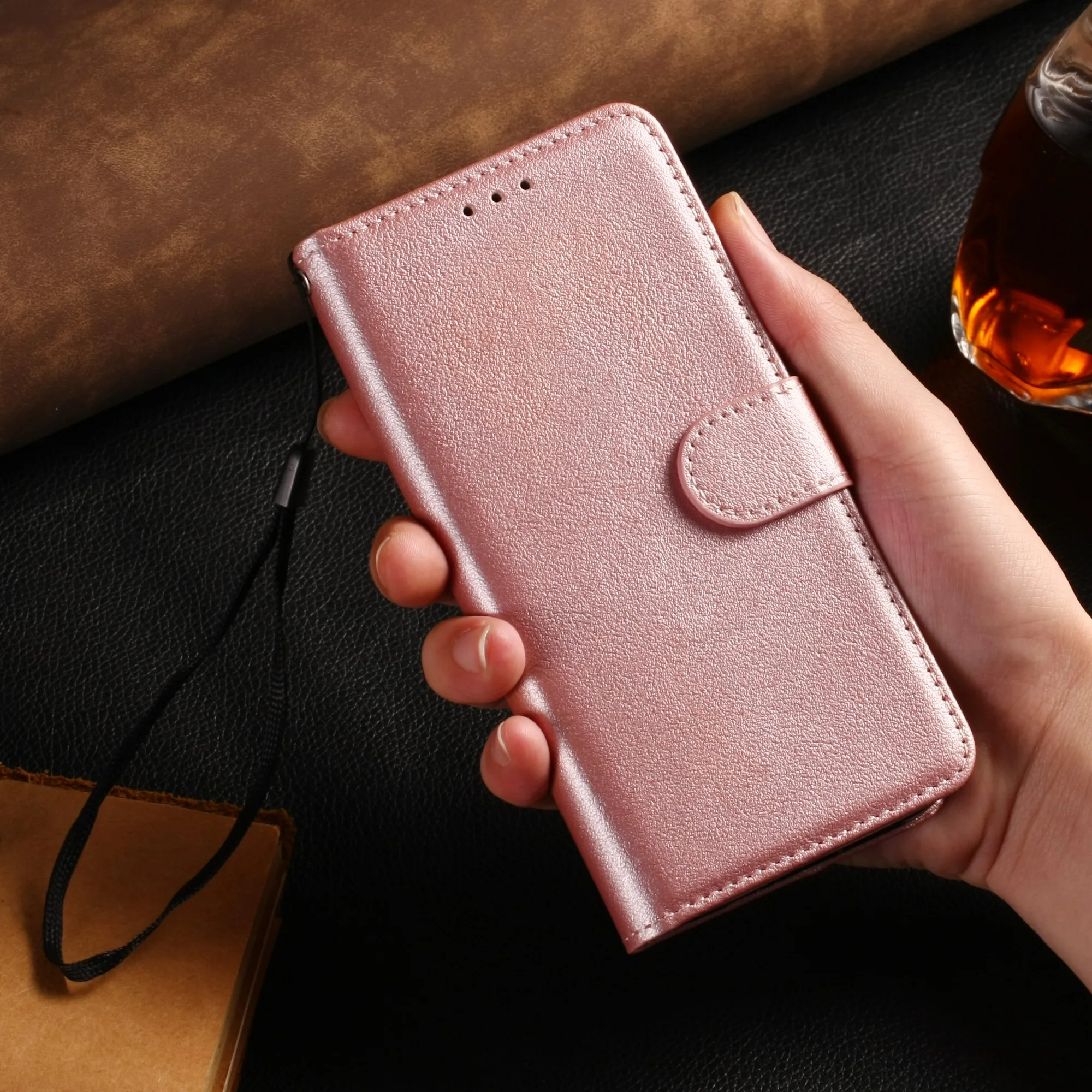 Flip-Wallet-Hülle Coque Funda mit Kartenfächern und Bucheinband – Bild 6
