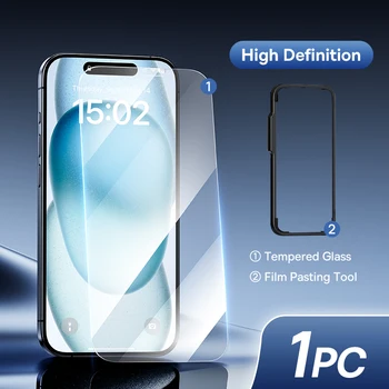 iPhone 16 Pro: Baseus gehärtetes Glas, Displayschutzfolie, klare Kante, Anti-Peeping-Folie