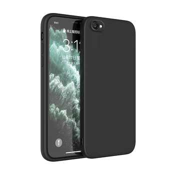 iPhone SE (2020/2022): Quadratische flüssige Silikon-Softhülle, 6S, Siquare Luxus-Klassiker-Telefonabdeckung Funda