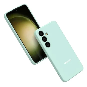 Galaxy S25 Ultra: Hülle Weiche Flüssigsilikon Stoßfeste Handy-Rückabdeckung
