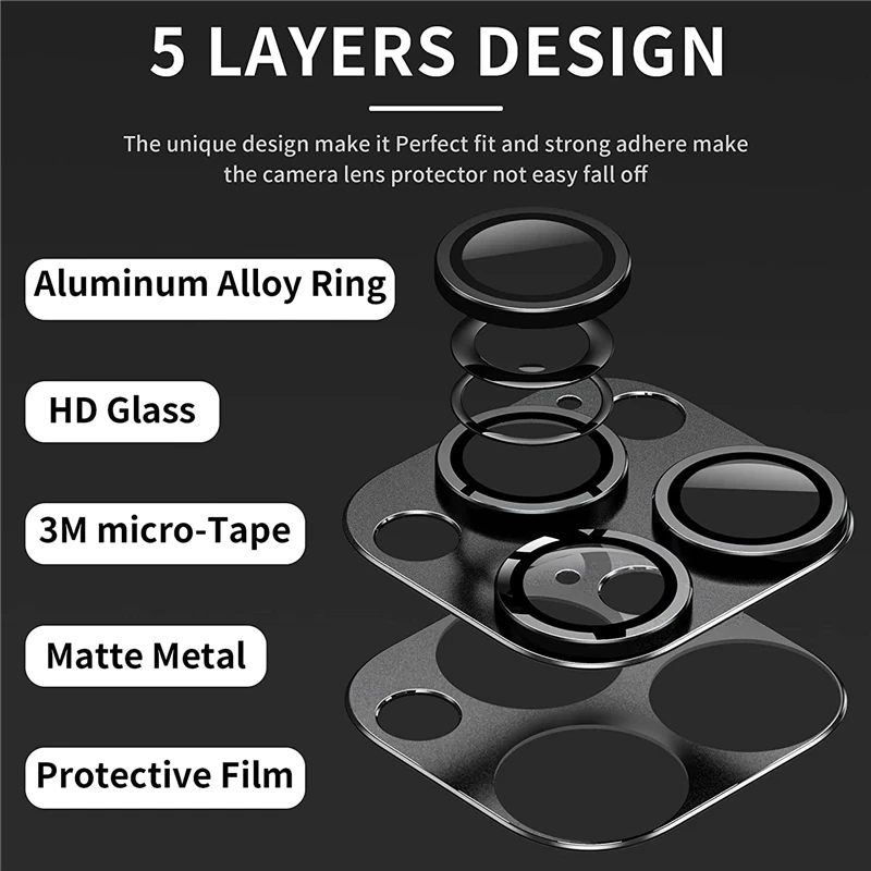 Metall Kamera Objektiv Schutz Glas Objektiv Funda Volle Abdeckung objektiv Kamera Glas – Bild 2