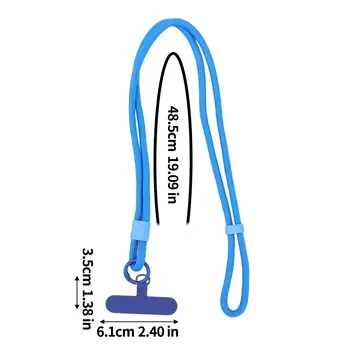 Universell verstellbares Handy-Anti-Verlust-Lanyard mit Patch, Nylon-Halsband für iPhone, Samsung, Xiaomi, Huawei