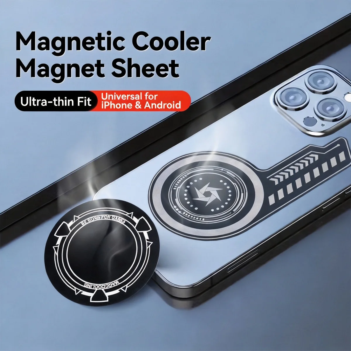 Neue Handy-Kühlplatte, magnetischer Wärmeabführungs-Aufkleber für Spiele-Kühlventilatoren, Kühlkörper für iPhone/Samsung/Xiaomi – Bild 4
