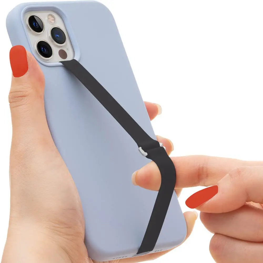 Slicone Grip Telefon Hand Finger Ring Halter Strap Seile Armband Hand Band Für Samsung Für iPhone ständer – Bild 6