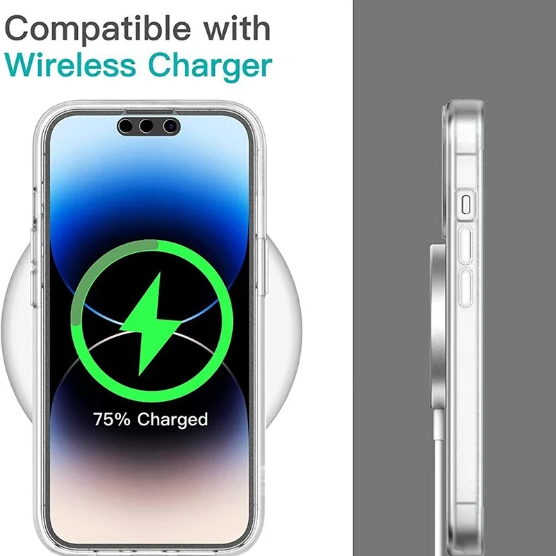 360° Vollschutz-Handyhülle mit Magsafe Magnetischer Transparenter Abdeckung – Bild 3