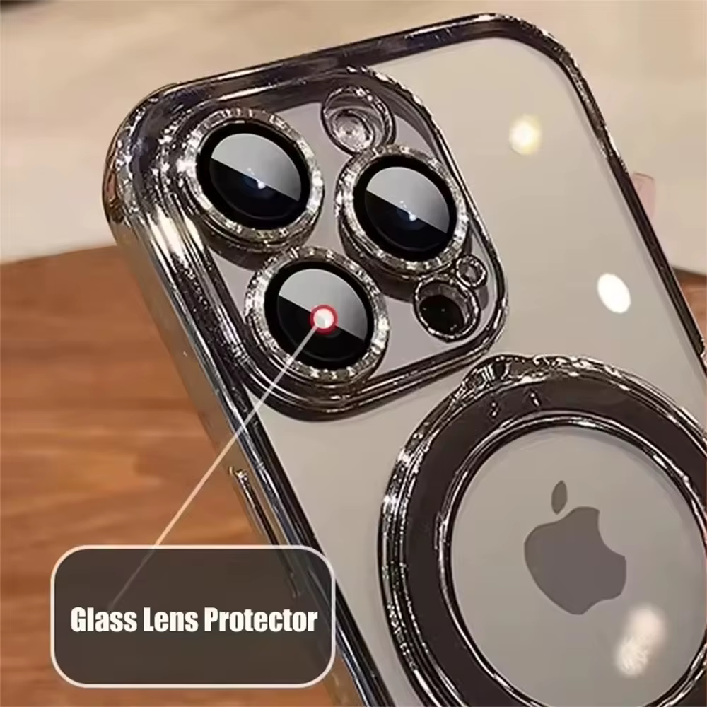 Luxus Für Magsafe Halterung Fall Magnetische Ring Ständer Halter klar Acryl Abdeckung – Bild 2