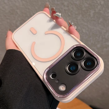 iPhone Air: Transparente Metall-Kamera-Stoßstangenhüllen für Magsafe magnetische klare Telefonabdeckung