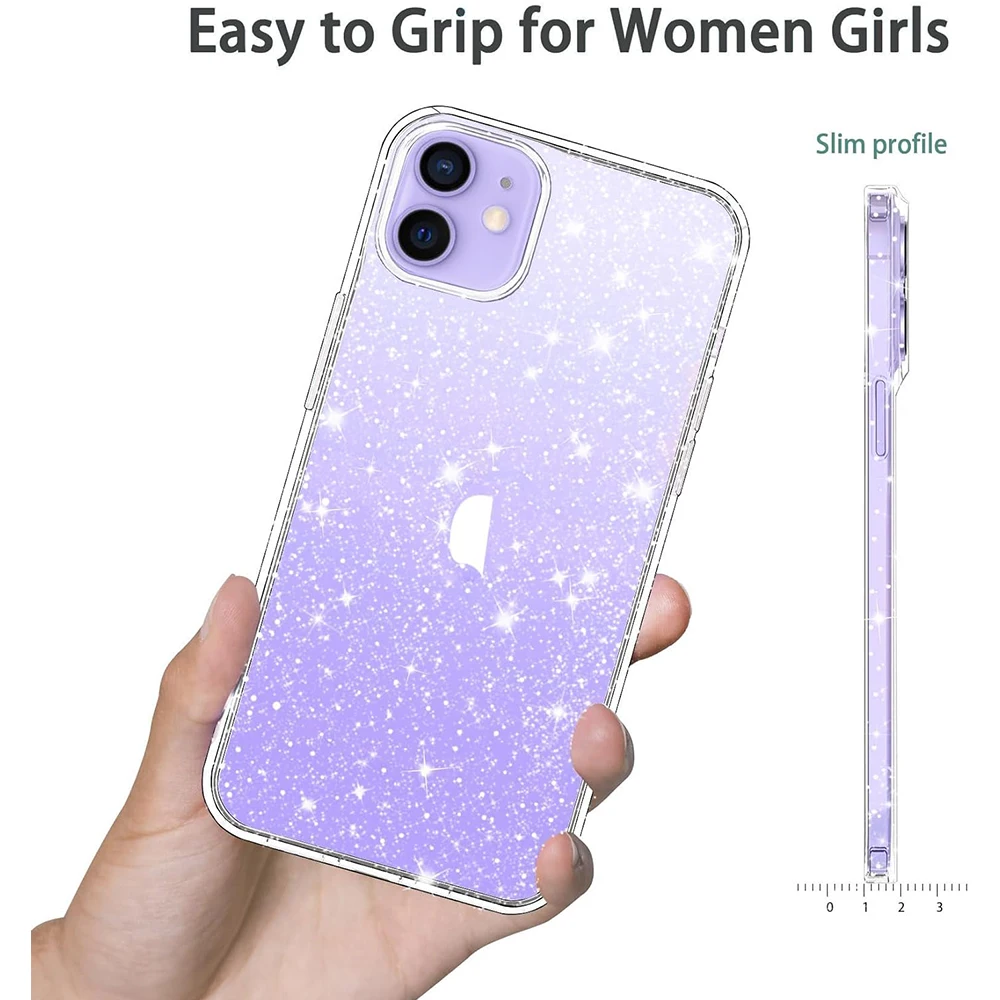 Glitzernde Handyhülle 2020 Transparente Damen-Clear-Cover – Bild 3