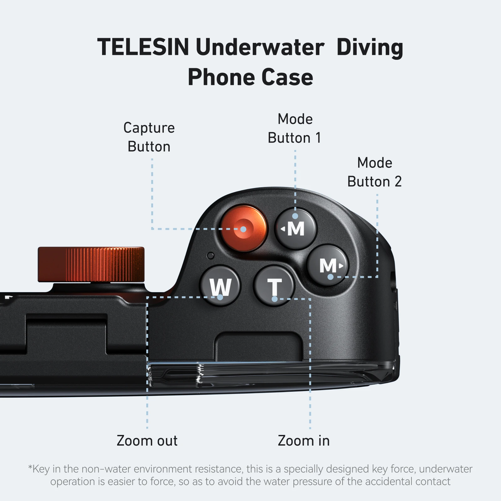TELESIN Tauchen Wasserdichte Telefon Fall Universal Telefon Kamera Schießen Hand Grip Halter Schießen Hilfe Fernbedienung Griff – Bild 4