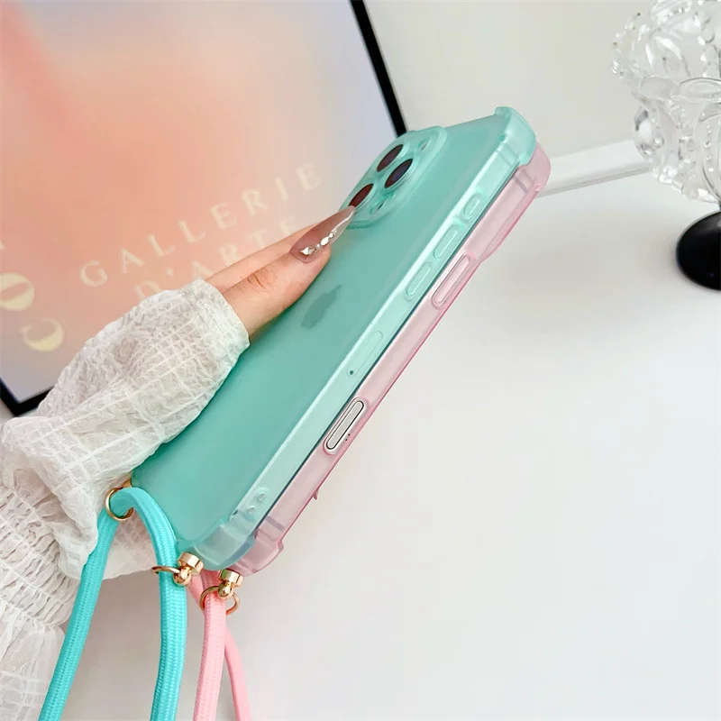 Handyhülle Crossbody verstellbares Lanyard-Gurtseil Softcover – Bild 4