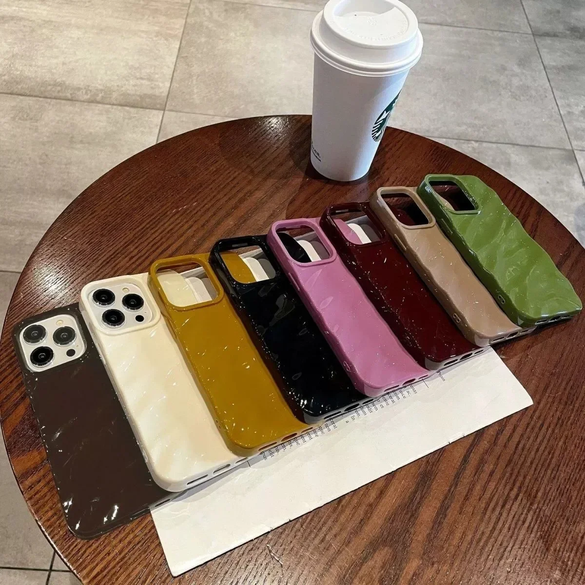 Weiche Candy-Wellenmuster-Handyhülle, XR7, 8Plus, 17Air, stoßfeste Stoßstangenabdeckung – Bild 3