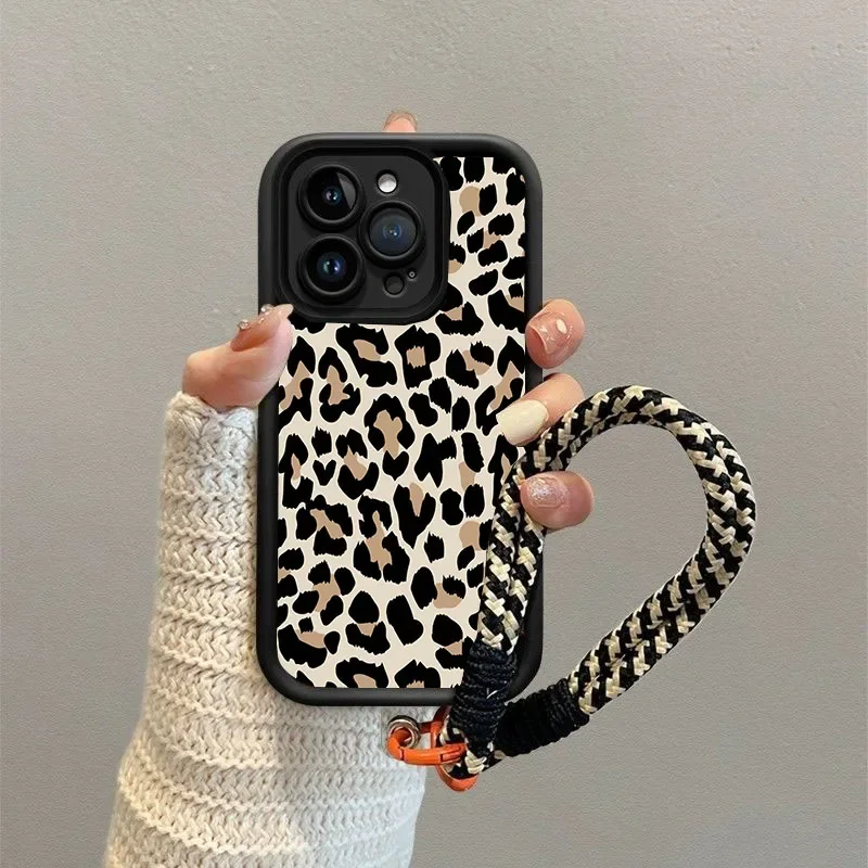 Black Leopard Print Lanyard Hang Strap Case For Huawei 90 Magic Play 60 Plus X9C Smart Y9 Prime 2019 – Bild 6