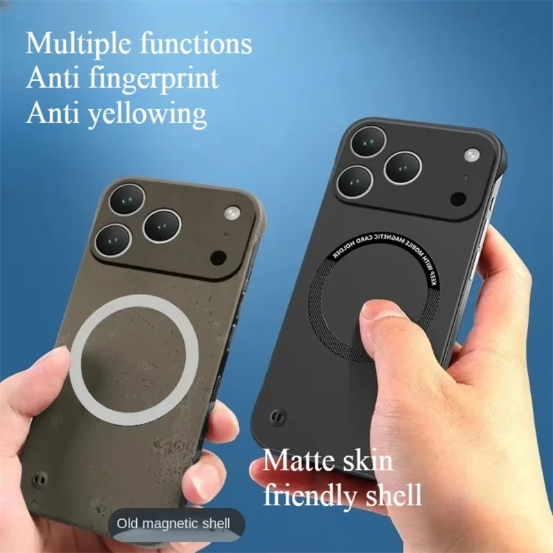Ultradünne, harte PC-Magnet-Rahmenlose Handyhülle für Magsafe, matte Farbe, solide Abdeckung – Bild 3