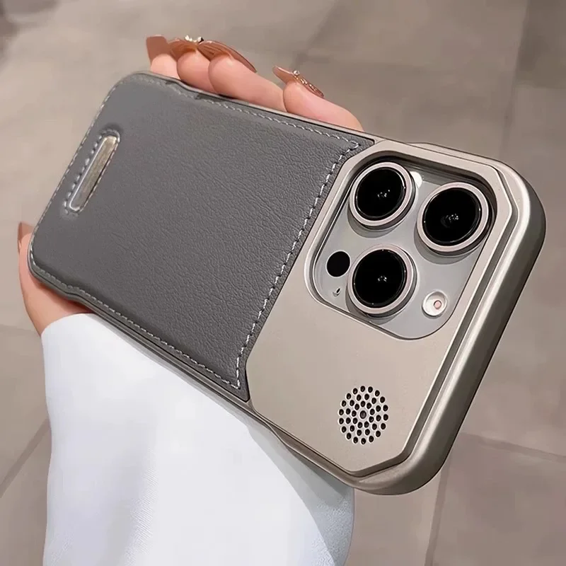 iPhone 13: Business-Aromatherapie-Ledertasche, für Magsafe, magnetische rahmenlose Rüstungsabdeckung
