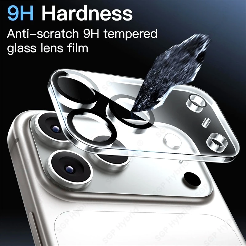 3-1 Stück 3D gebogene klare Kristall-Kameraobjektiv-Schutzhülle aus gehärtetem Glas i Phone Air – Bild 3