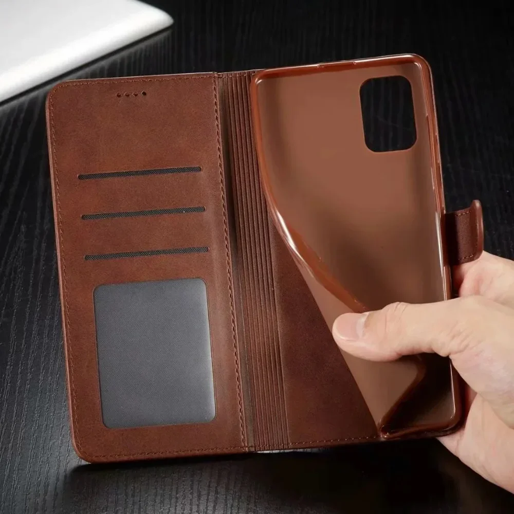 Leder-Brieftaschenhülle Flip Cover – Bild 5