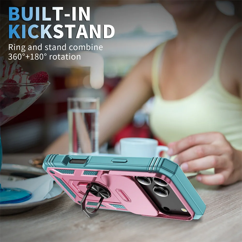 360-Ring-Halterung, Ständer, Schiebekamera-Schutz, Handyhülle Cover – Bild 5