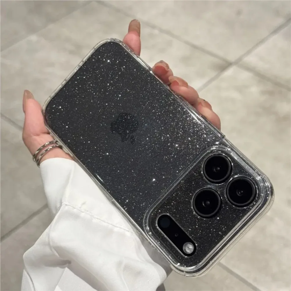 Luxuriöse Glitzer-Silikon-Handyhülle Transparente Weiche TPU-Hülle – Bild 5