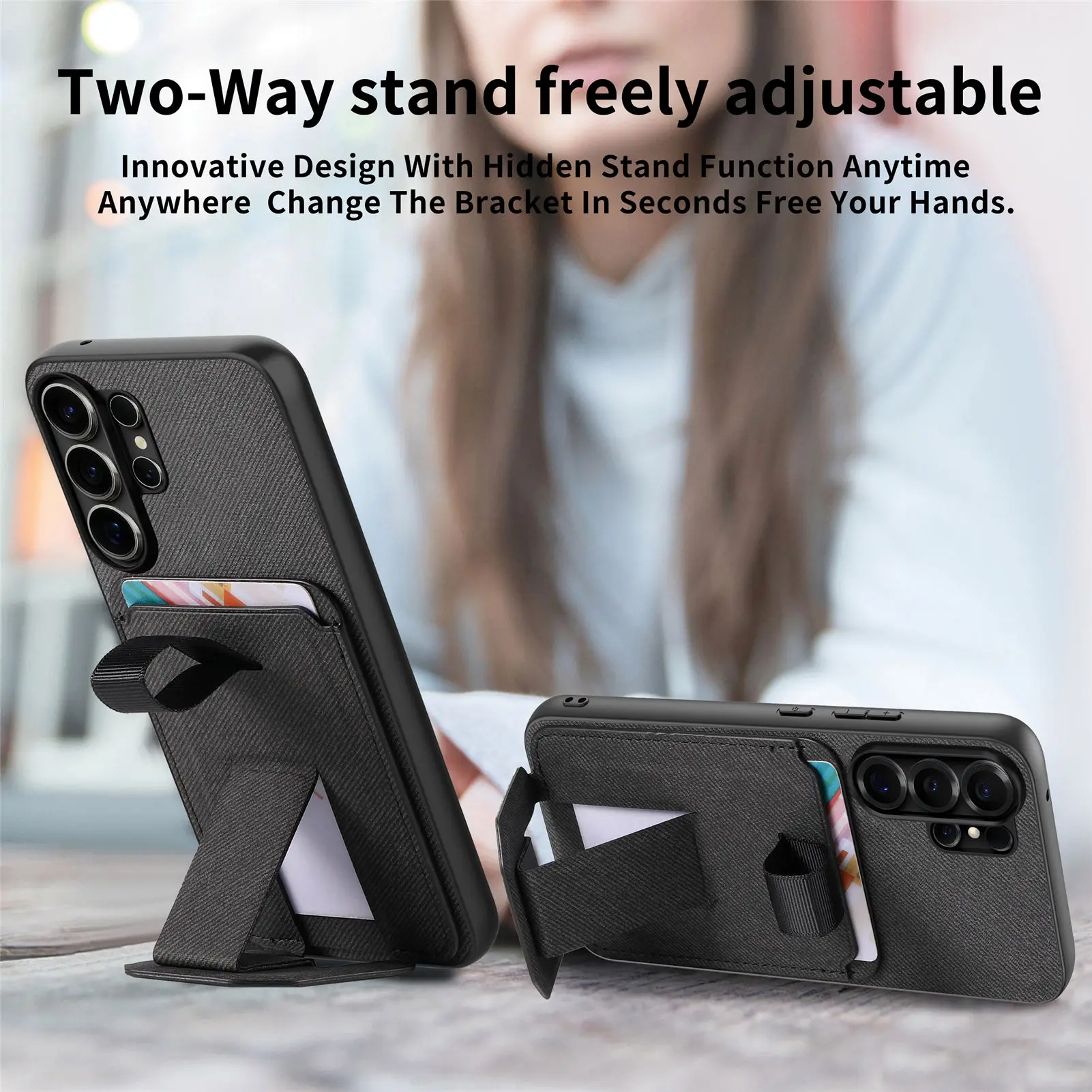 Finger Strap Telefon Fall Stoßfest Karte Halter Abdeckung – Bild 4